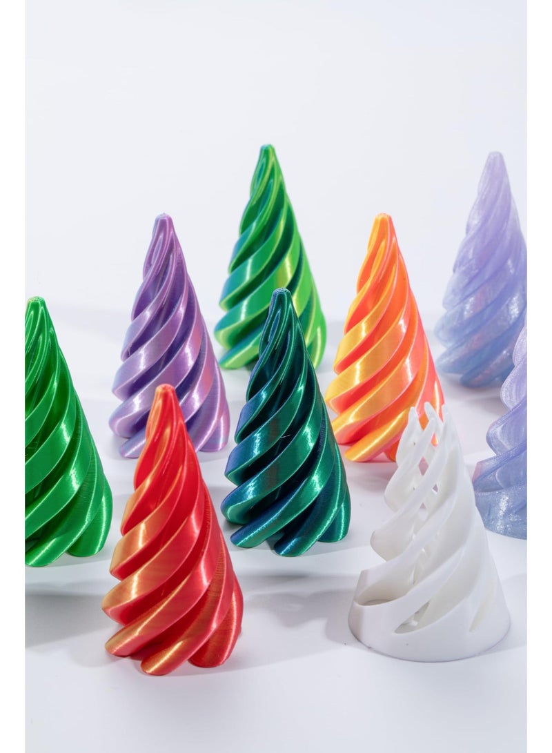 OSHIMA 2 Pcs Spiral Cone Fidget Toy, Impossible Cone, Pyramid Passthrough Sculpture Toy, 3D Printed Spiral Cone, Relief Fidget Toy for Adults & Kids, Passthrough Impossible Pyramid for Anxiety Relaxing - Image 3